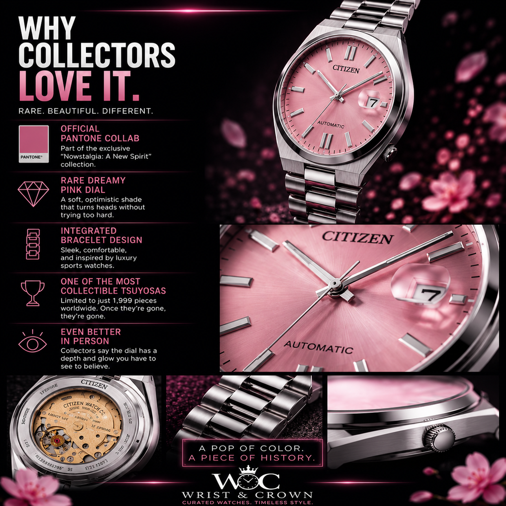 Citizen Tsuyosa x Pantone Dreamy Pink NJ0158-89X – 40mm Automatic Limited Edition Watch
