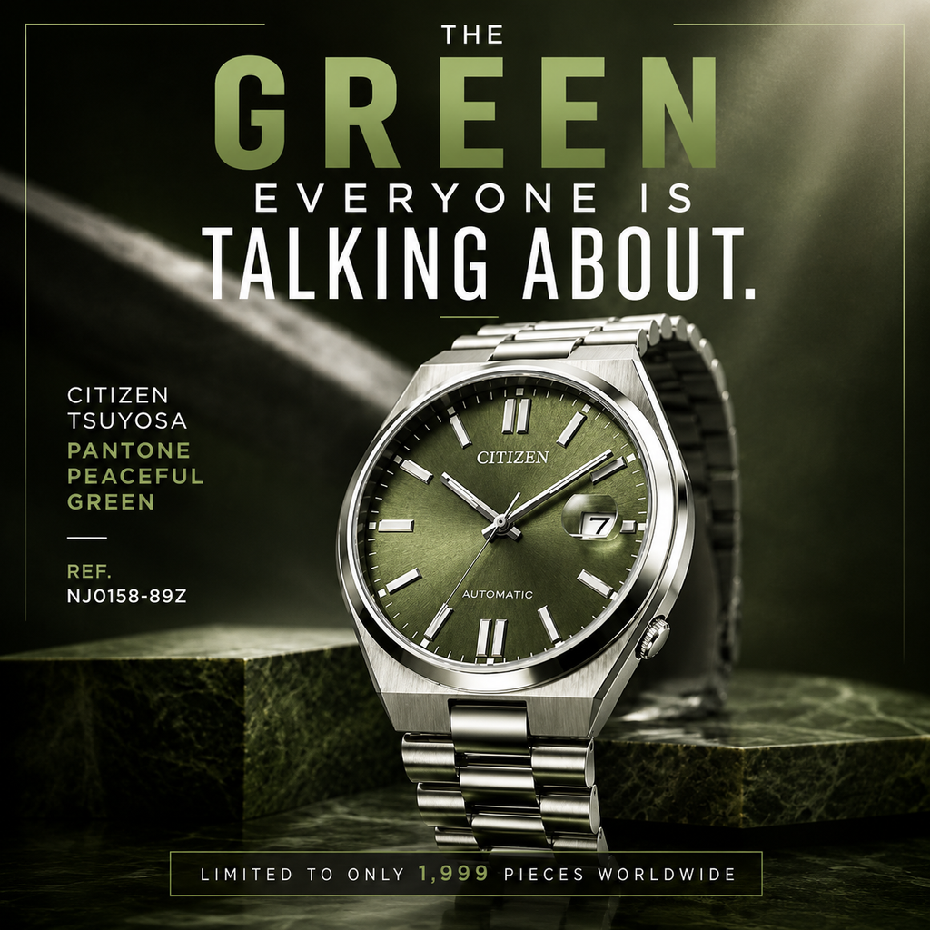 Citizen Tsuyosa Pantone Peaceful Green NJ0158-89Z 40mm Automatic Limited Edition Watch