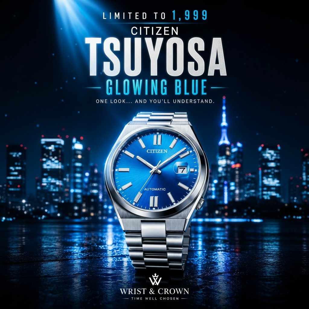 Citizen Tsuyosa “Glowing Blue” NJ0158-89L – 40mm Automatic Limited Edition Pantone Blue Dial Watch