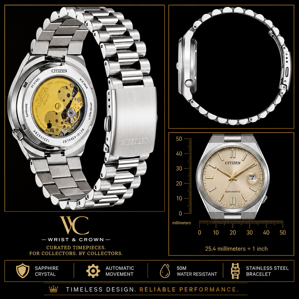 Citizen Tsuyosa NJ0151-88W 40mm Automatic Champagne Dial Watch