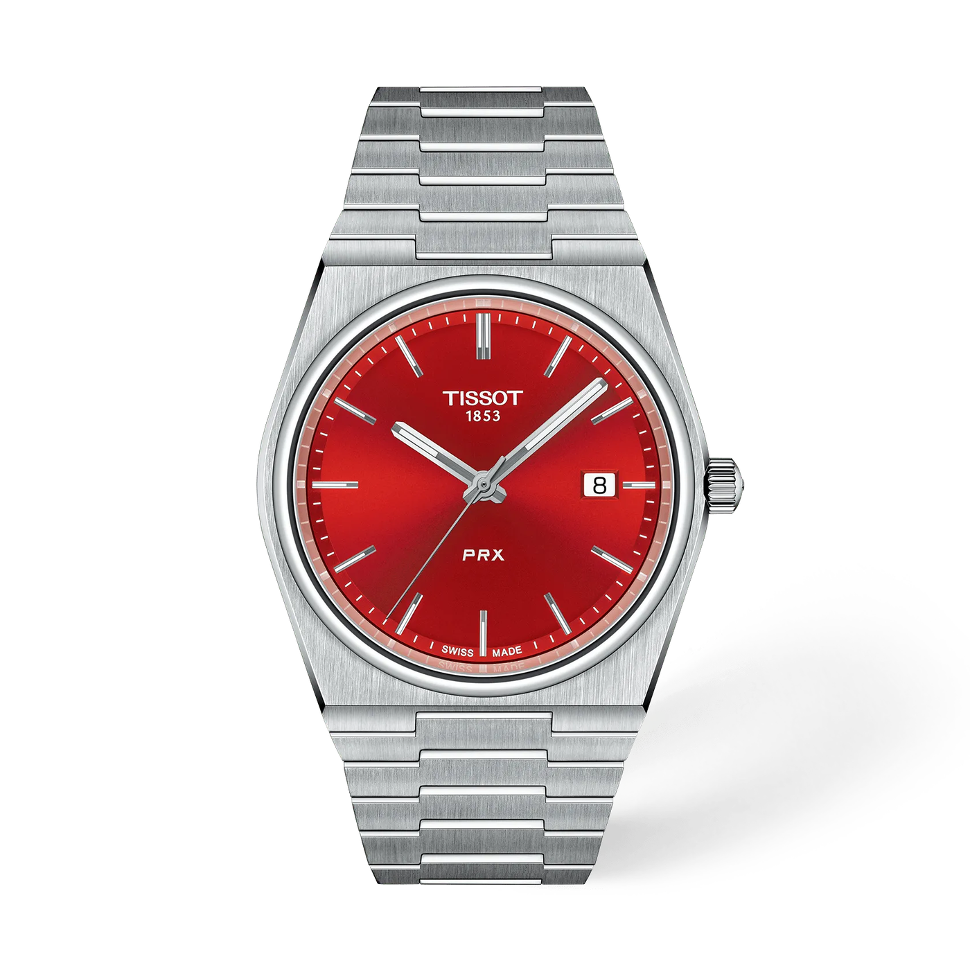 Tissot PRX 40mm Red Dial Quartz T137.410.11.421.00 Swiss Made Watch