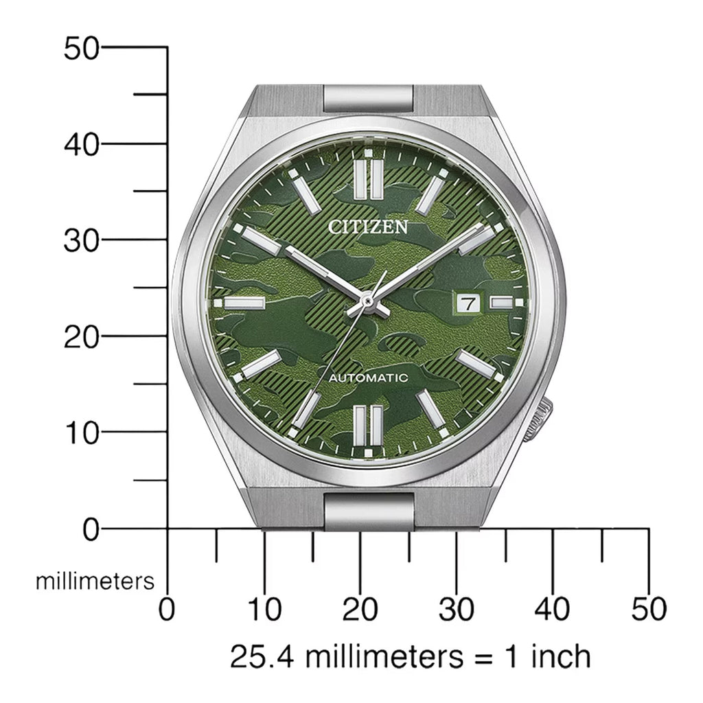 Citizen Tsuyosa Automatic Green Camouflage Dial 40mm Men’s Watch NJ0159-86X