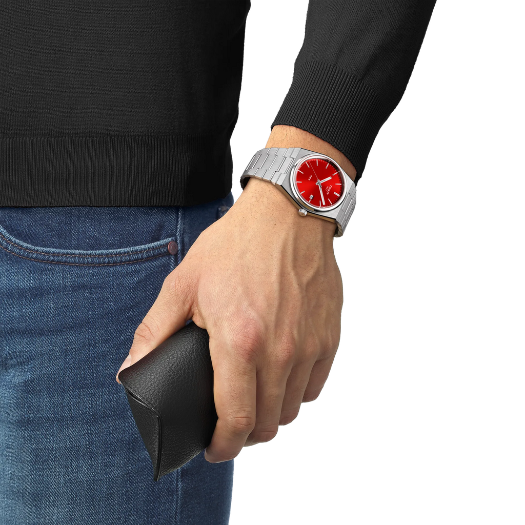 Tissot PRX 40mm Red Dial Quartz T137.410.11.421.00 Swiss Made Watch