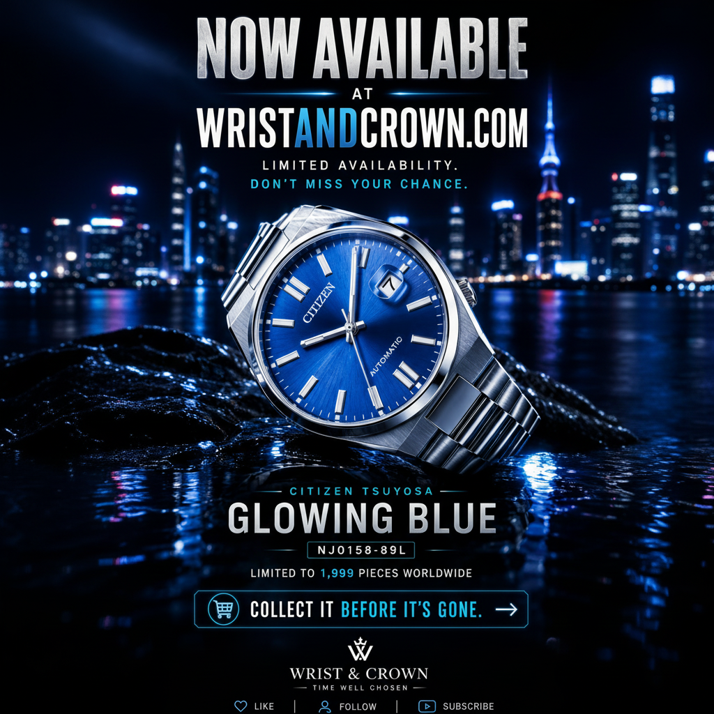 Citizen Tsuyosa “Glowing Blue” NJ0158-89L – 40mm Automatic Limited Edition Pantone Blue Dial Watch