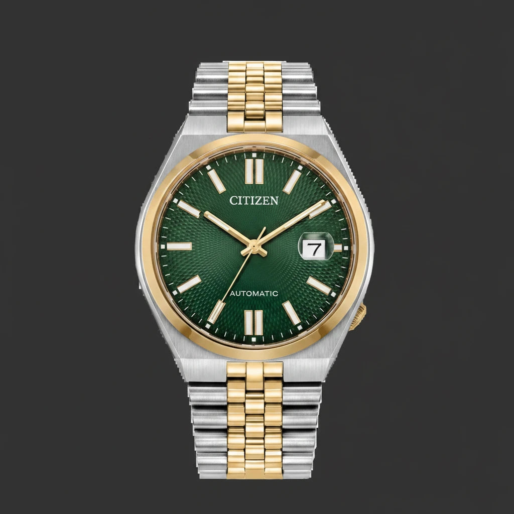 Citizen Tsuyosa 60 NK0024-54X 40mm Automatic Green Dial Two-Tone Watch