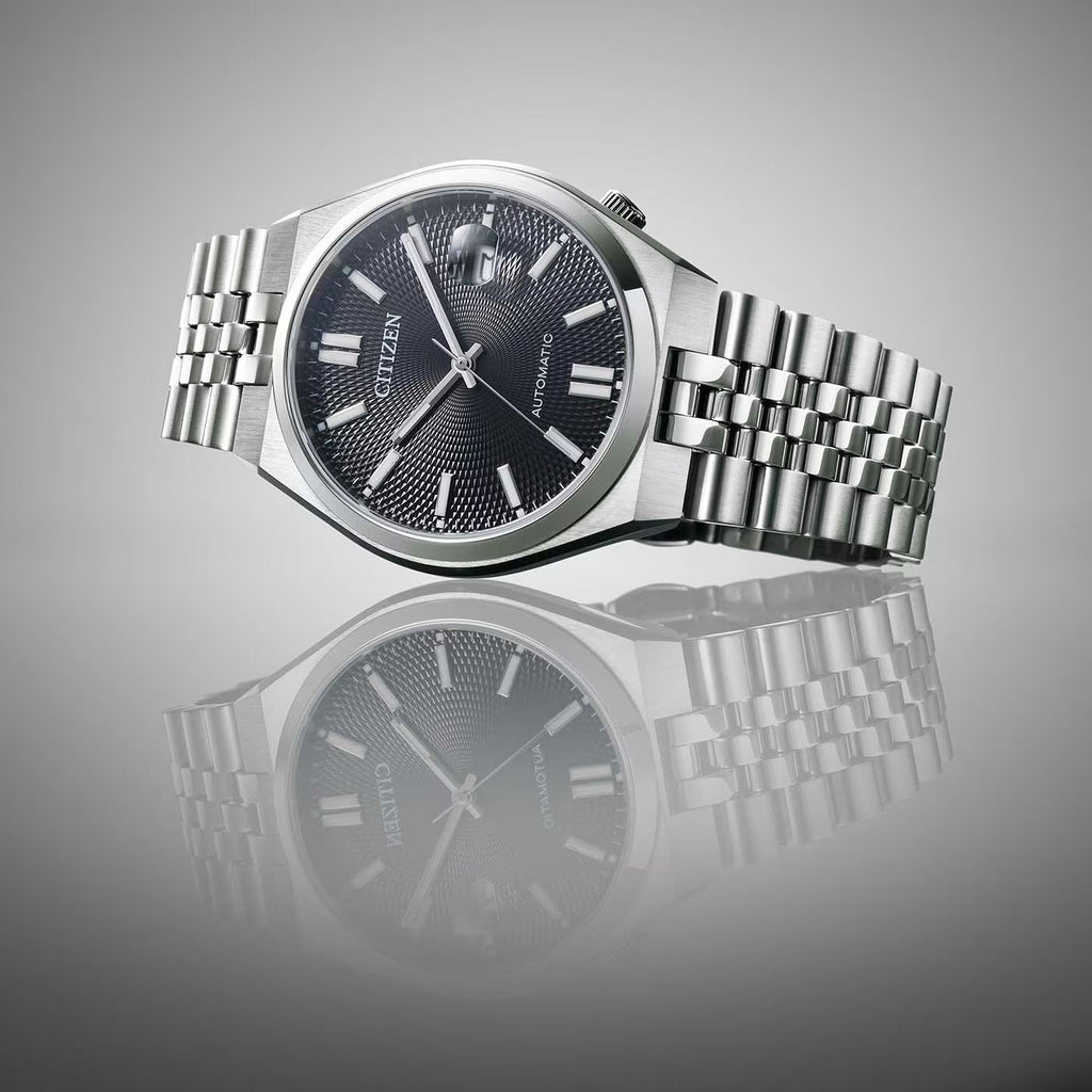 Citizen Tsuyosa 60 Automatic Black Dial Stainless Steel Watch | NK0020-55E
