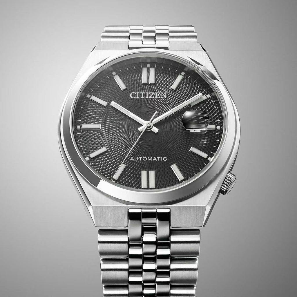 Citizen Tsuyosa 60 Automatic Black Dial Stainless Steel Watch | NK0020-55E