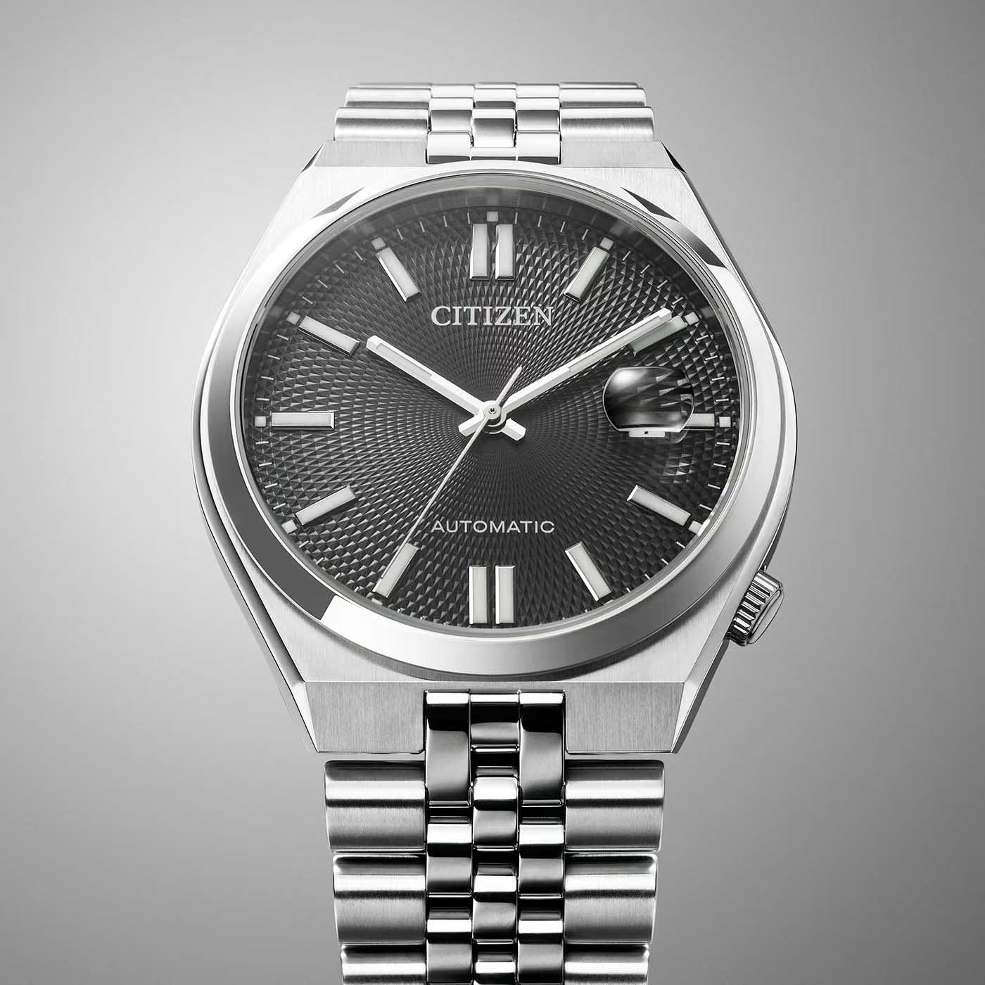 Citizen Tsuyosa 60 Automatic Black Dial Stainless Steel Watch | NK0020-55E