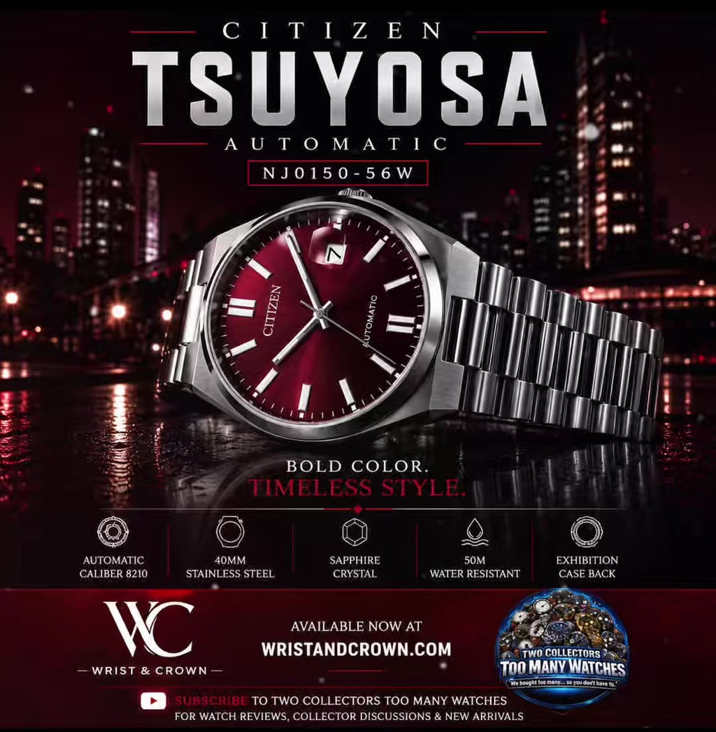 Citizen TSUYOSA NJ0150-56W 40mm Automatic Burgundy Dial Stainless Steel Watch